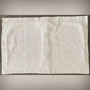 RESTORATION HARDWARE White 100%Cotton Diamond Matelasse king Sham.